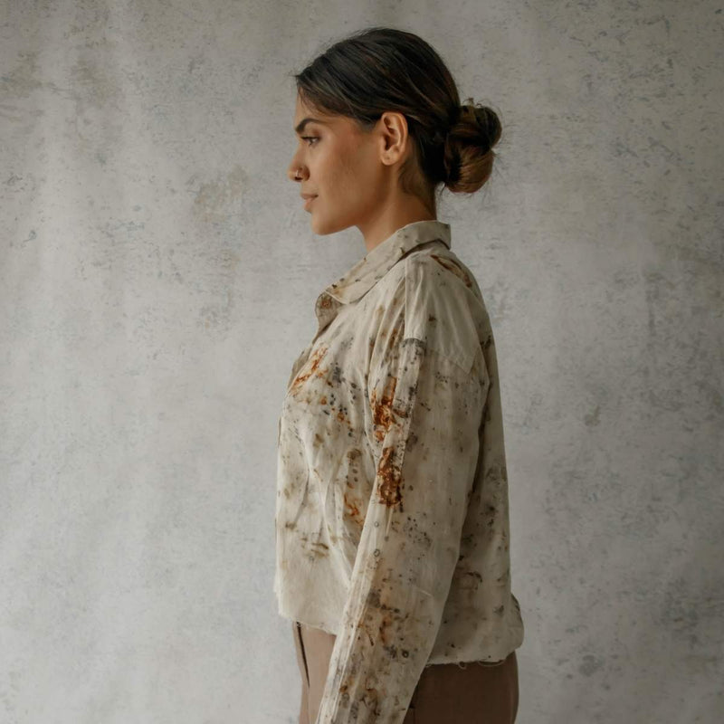 Buy True Spring | Crop Shirt | Shop Verified Sustainable Womens top on Brown Living™