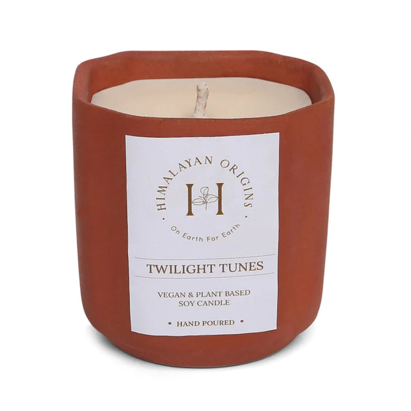 Buy Twilight Tunes Soy Wax Scented Candle | Terracotta Jar | Shop Verified Sustainable Candles & Fragrances on Brown Living™