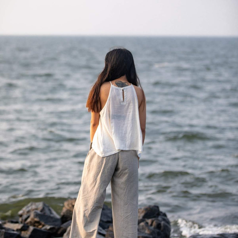 Buy Undyed | Minimal Halter Top | Shop Verified Sustainable Womens top on Brown Living™