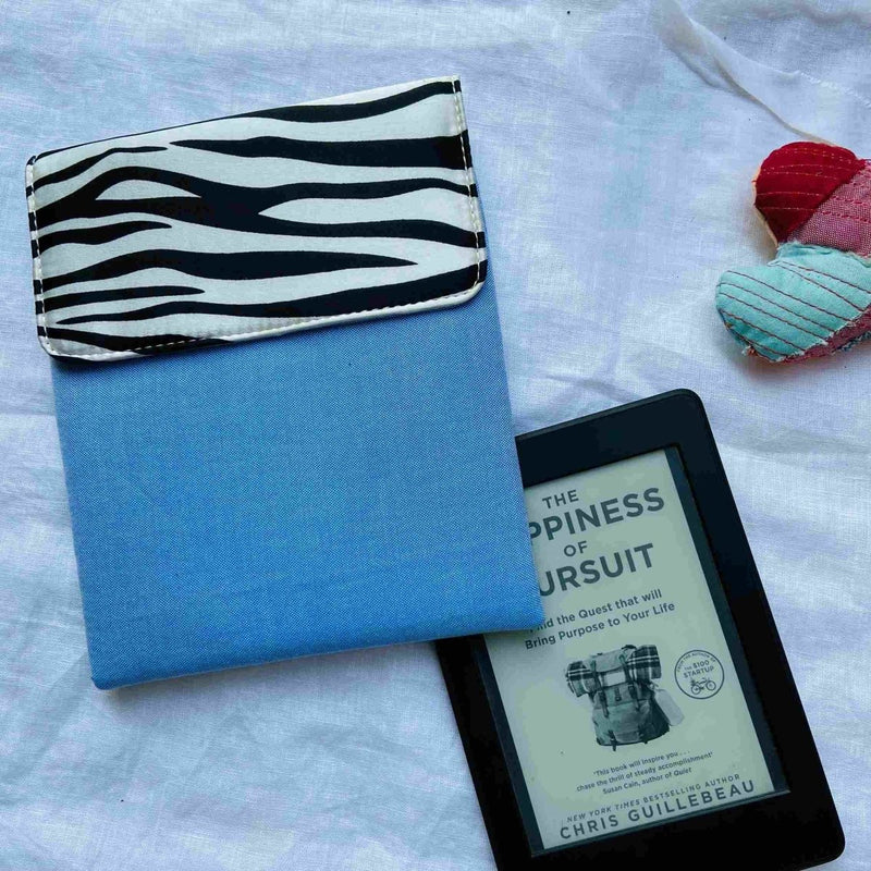 Buy Unique Kindle Sleeve- Blue with print- Fits all Kindle | Shop Verified Sustainable Tech Accessories on Brown Living™