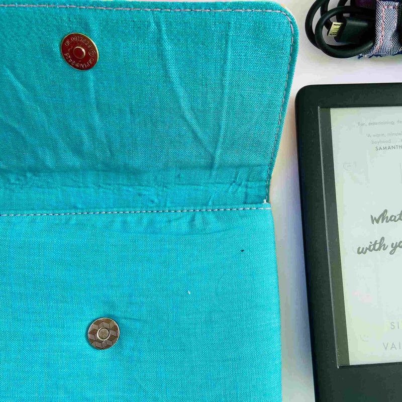 Buy Unique Kindle Sleeve- Light Green with print- Fits all Kindle | Shop Verified Sustainable Tech Accessories on Brown Living™