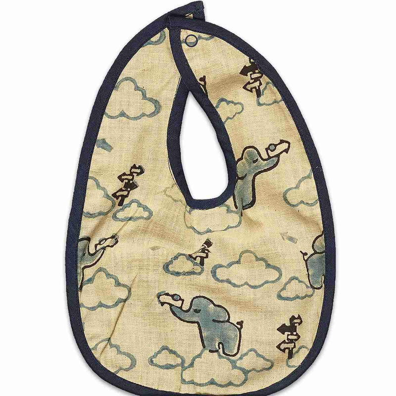 Buy Unisex Ishya Printed Bib - Blue | Shop Verified Sustainable Baby Bibs & Hanky on Brown Living™