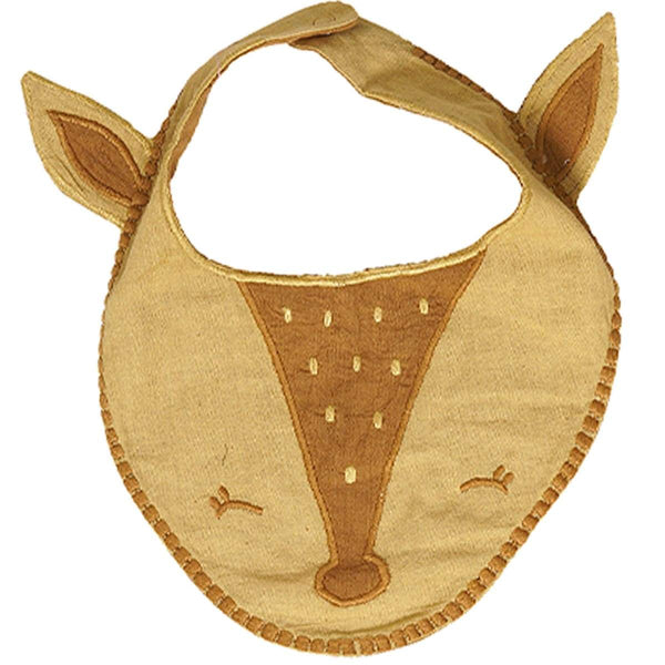 Buy Unisex Yukt Deer Face Bib | Shop Verified Sustainable Baby Bibs & Hanky on Brown Living™