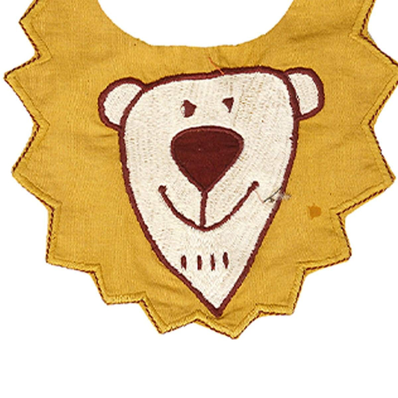 Buy Unisex Yukt Lion Face Bib | Shop Verified Sustainable Baby Bibs & Hanky on Brown Living™