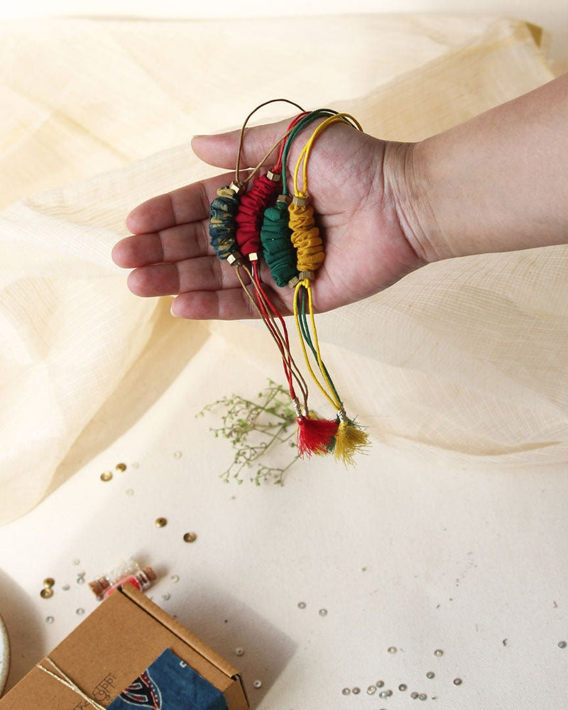 Buy Upcycled Artisanal Rakhis - Set of 4 | Shop Verified Sustainable Rakhi on Brown Living™