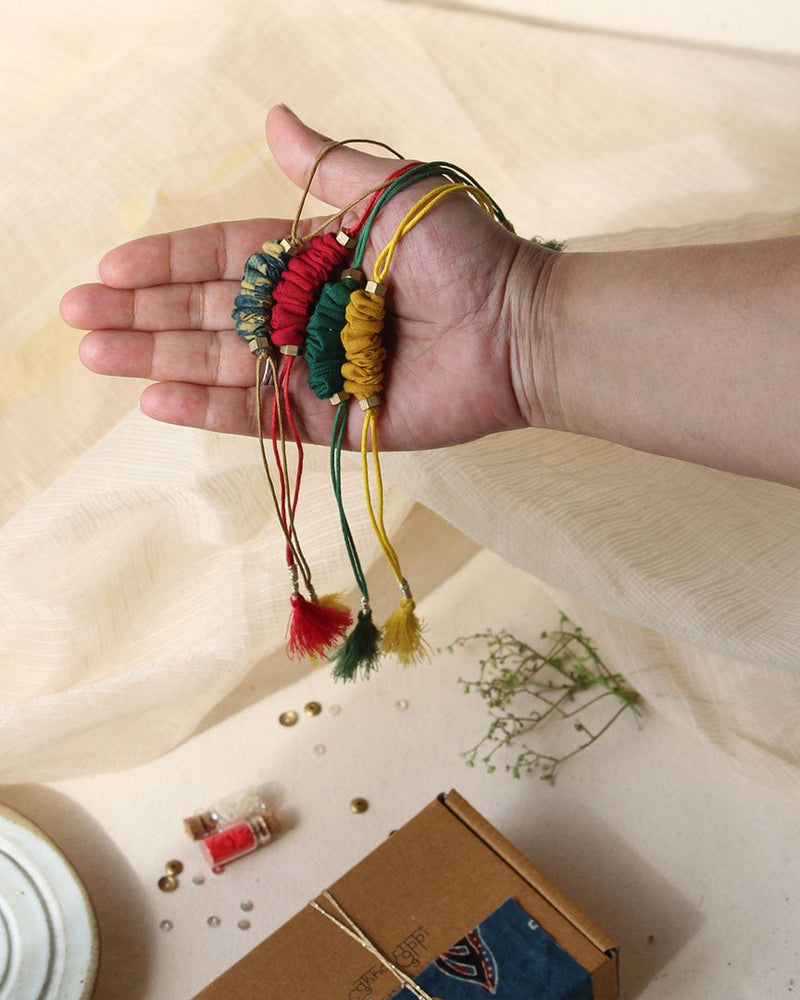 Buy Upcycled Artisanal Rakhis - Set of 4 | Shop Verified Sustainable Rakhi on Brown Living™