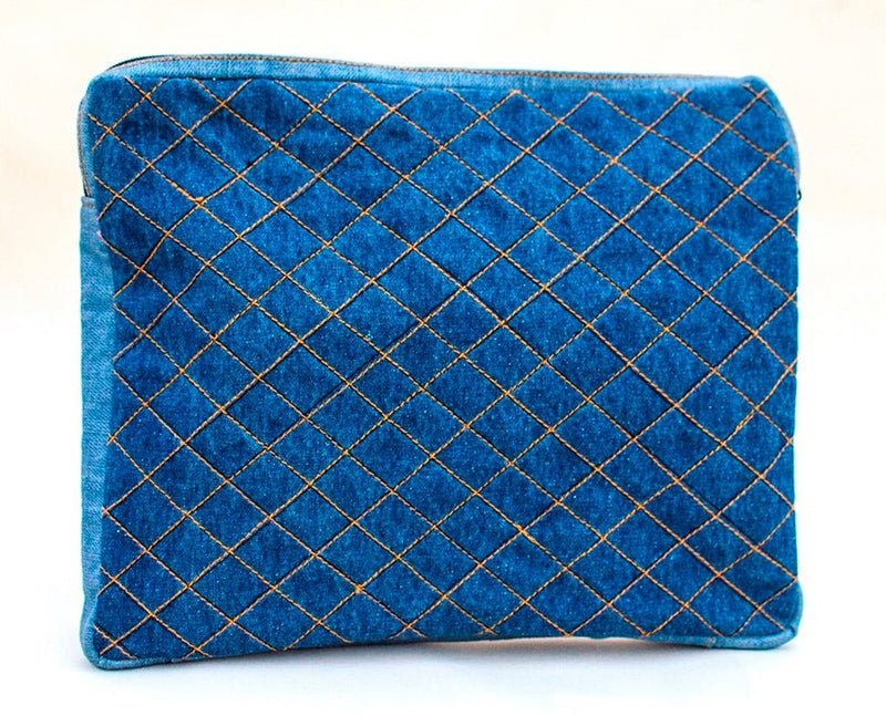 Buy Upcycled Denim Ipad/Kindle Sleeve | Shop Verified Sustainable Tech Accessories on Brown Living™