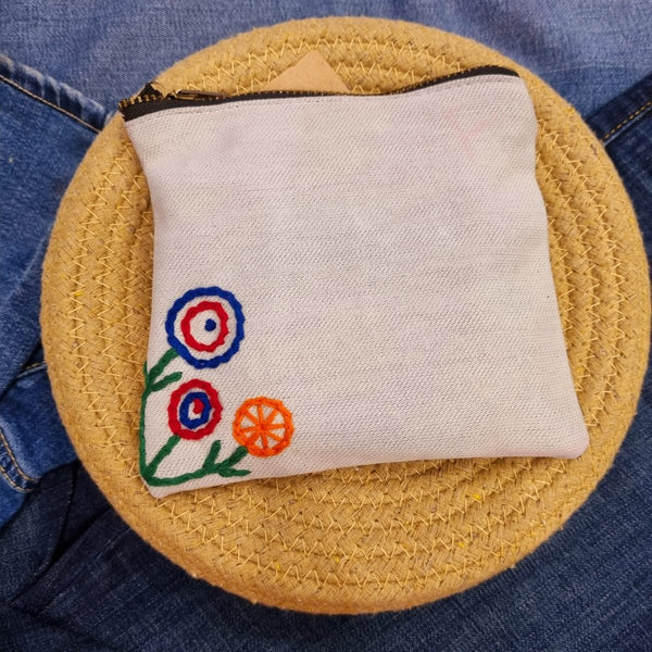 Buy Upcycled Denim Pocket | Hand Embroidered | Shop Verified Sustainable Gift Bags on Brown Living™