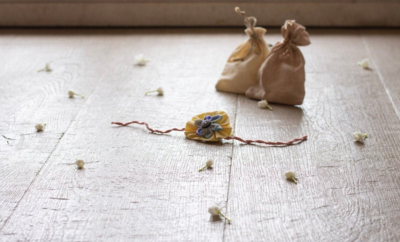 Buy Upcycled Flower Rakhi - For Adults and Kids | Shop Verified Sustainable Rakhi on Brown Living™