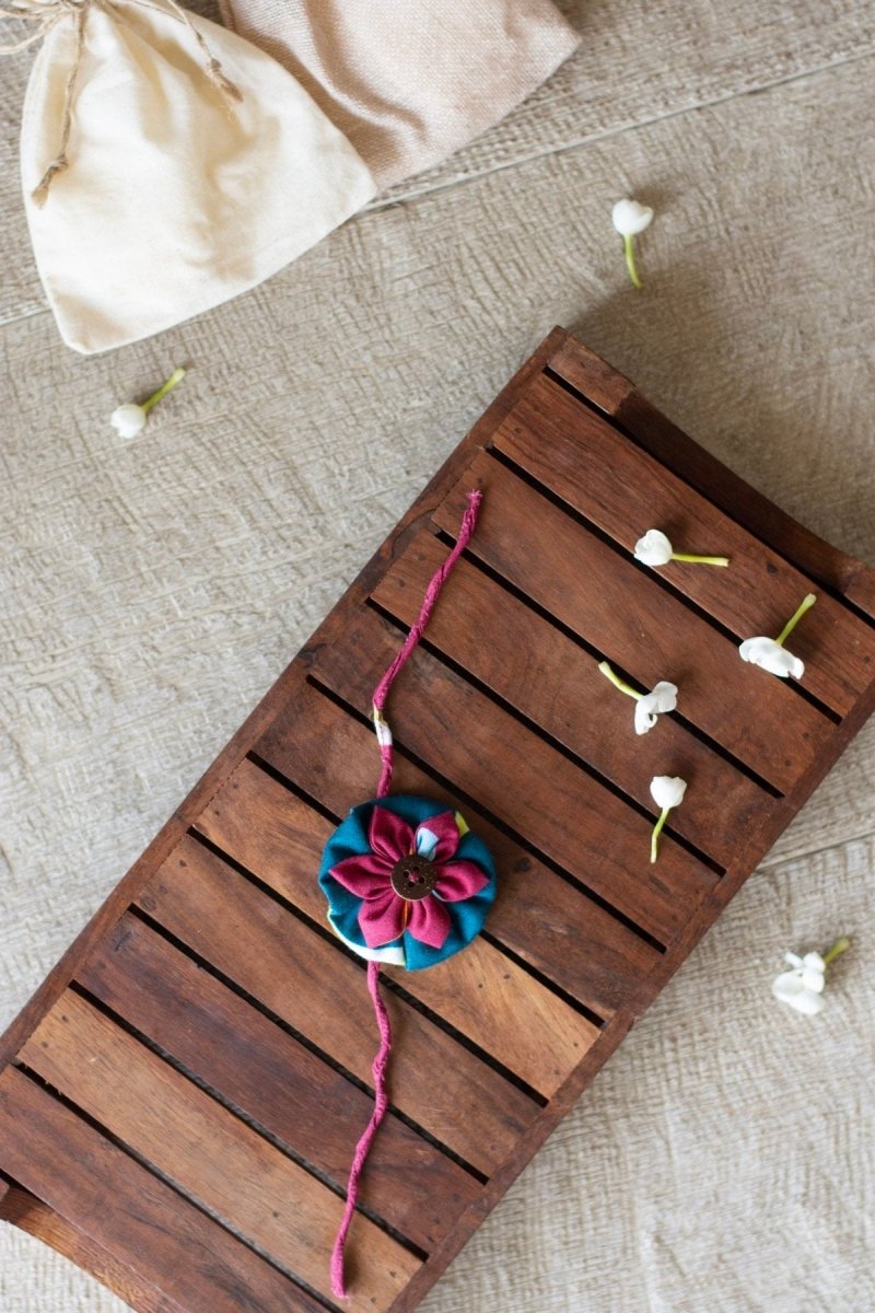 Buy Upcycled Flower Rakhi - For Adults and Kids | Shop Verified Sustainable Rakhi on Brown Living™