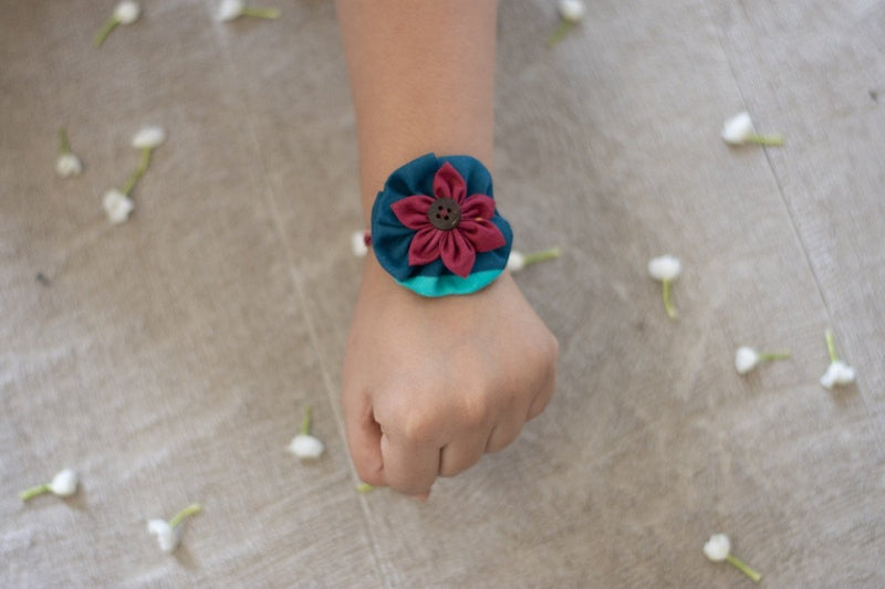 Buy Upcycled Flower Rakhi - For Adults and Kids | Shop Verified Sustainable Rakhi on Brown Living™