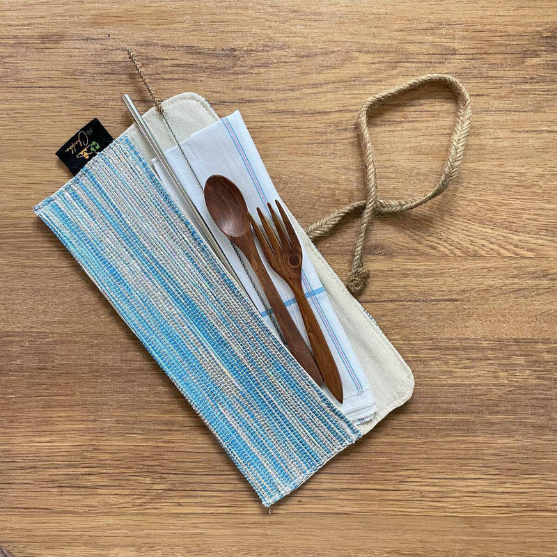 Buy Upcycled - Handwoven Cutlery Kit | Shop Verified Sustainable Cutlery Kit on Brown Living™