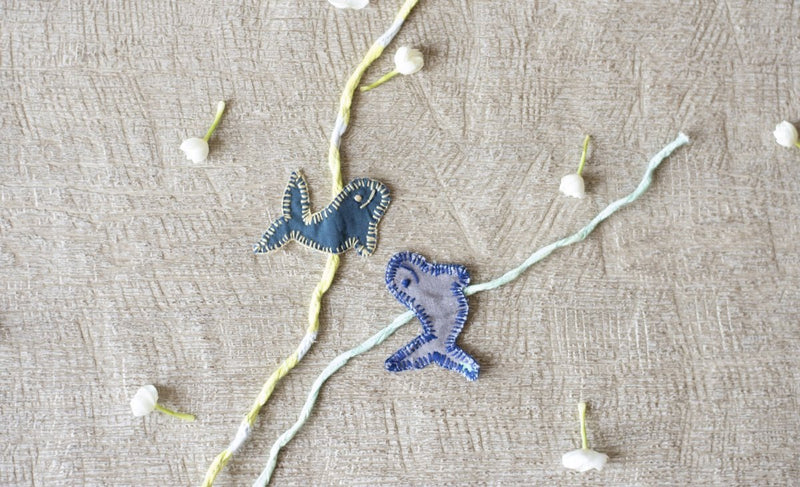 Buy Upcycled Whale Hand Embroidered Kids Rakhi | Shop Verified Sustainable Rakhi on Brown Living™