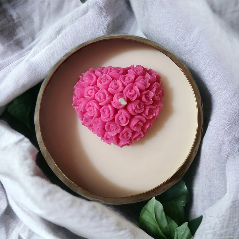 Urli Rose Heart Soy Wax Candle | Verified Sustainable Candles & Fragrances on Brown Living™