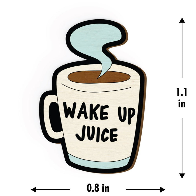 Buy Wake Up Juice Hand Painted Wooden Pin | Shop Verified Sustainable Travel Accessories on Brown Living™