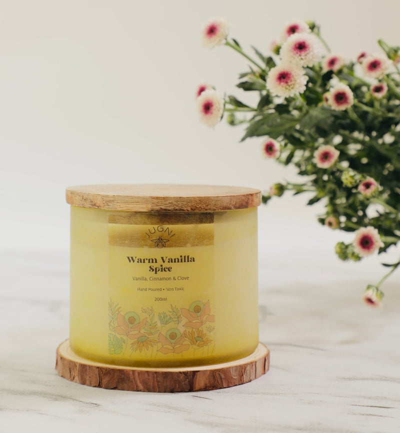 Buy Warm Vanilla Spice Soy Wax Candle | Hand-poured | Shop Verified Sustainable Candles & Fragrances on Brown Living™