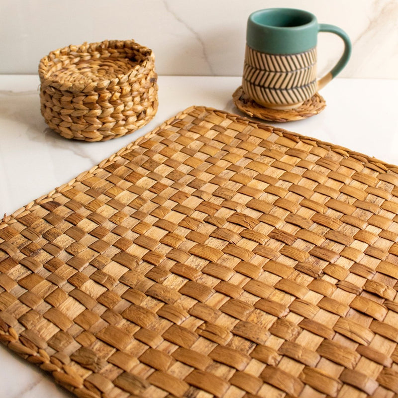 Buy Weaver Water Hyacinth Mat ( Set Of 6) | Shop Verified Sustainable Products on Brown Living