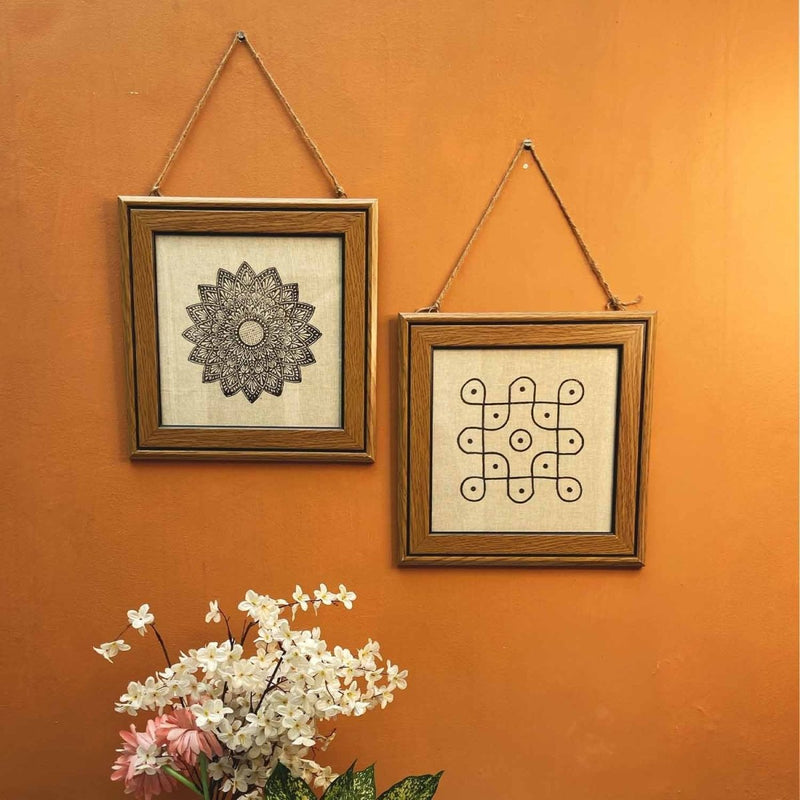 Buy Welcome Frames Kolam | Shop Verified Sustainable Wall Decor on Brown Living™