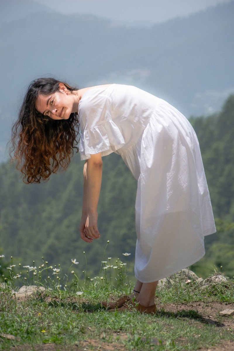 Buy White comfy dress | Shop Verified Sustainable Womens Dress on Brown Living™