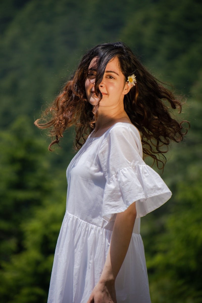 Buy White comfy dress | Shop Verified Sustainable Womens Dress on Brown Living™