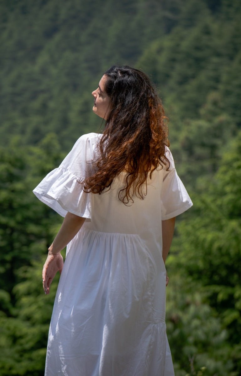 Buy White comfy dress | Shop Verified Sustainable Womens Dress on Brown Living™