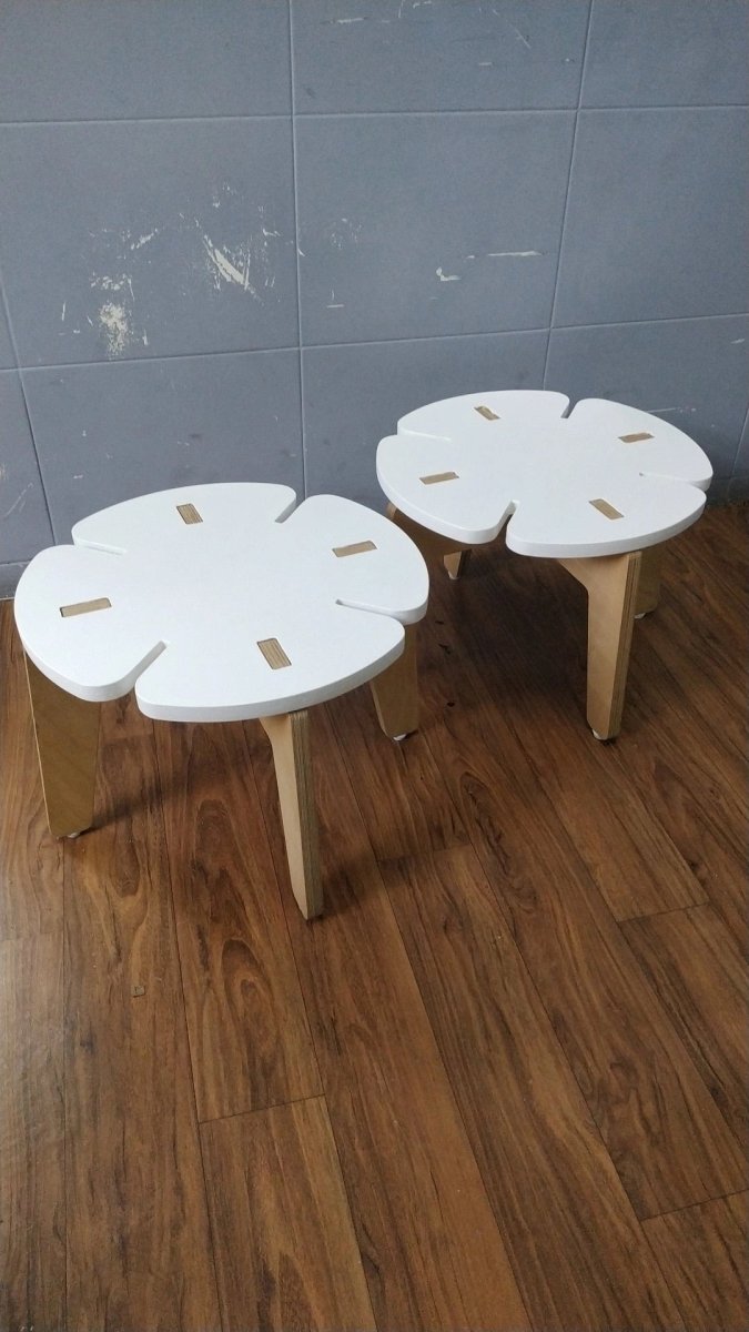 Buy White Grape | Wooden Stool | Shop Verified Sustainable Decor & Artefacts on Brown Living™