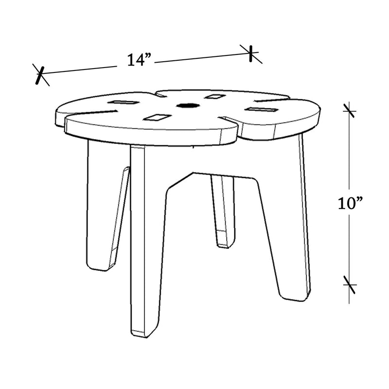 Buy White Grape | Wooden Stool | Shop Verified Sustainable Decor & Artefacts on Brown Living™