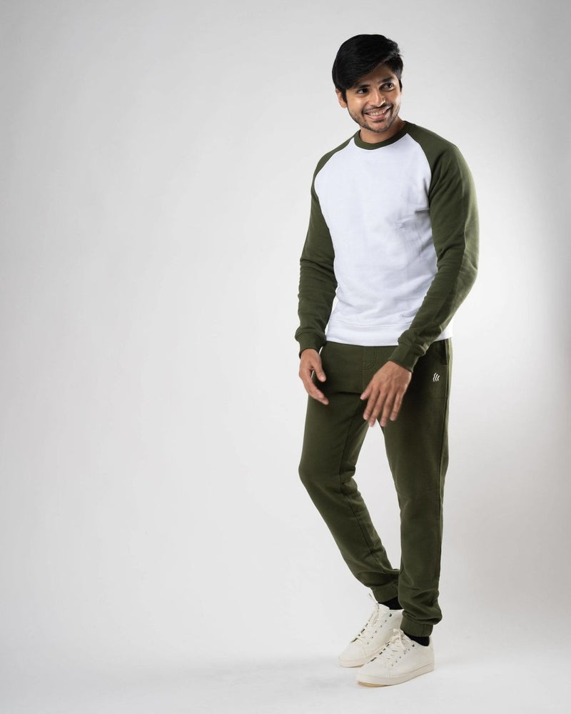 Buy White Raglan Cotton Sweatshirt | Shop Verified Sustainable Mens Sweatshirt on Brown Living™