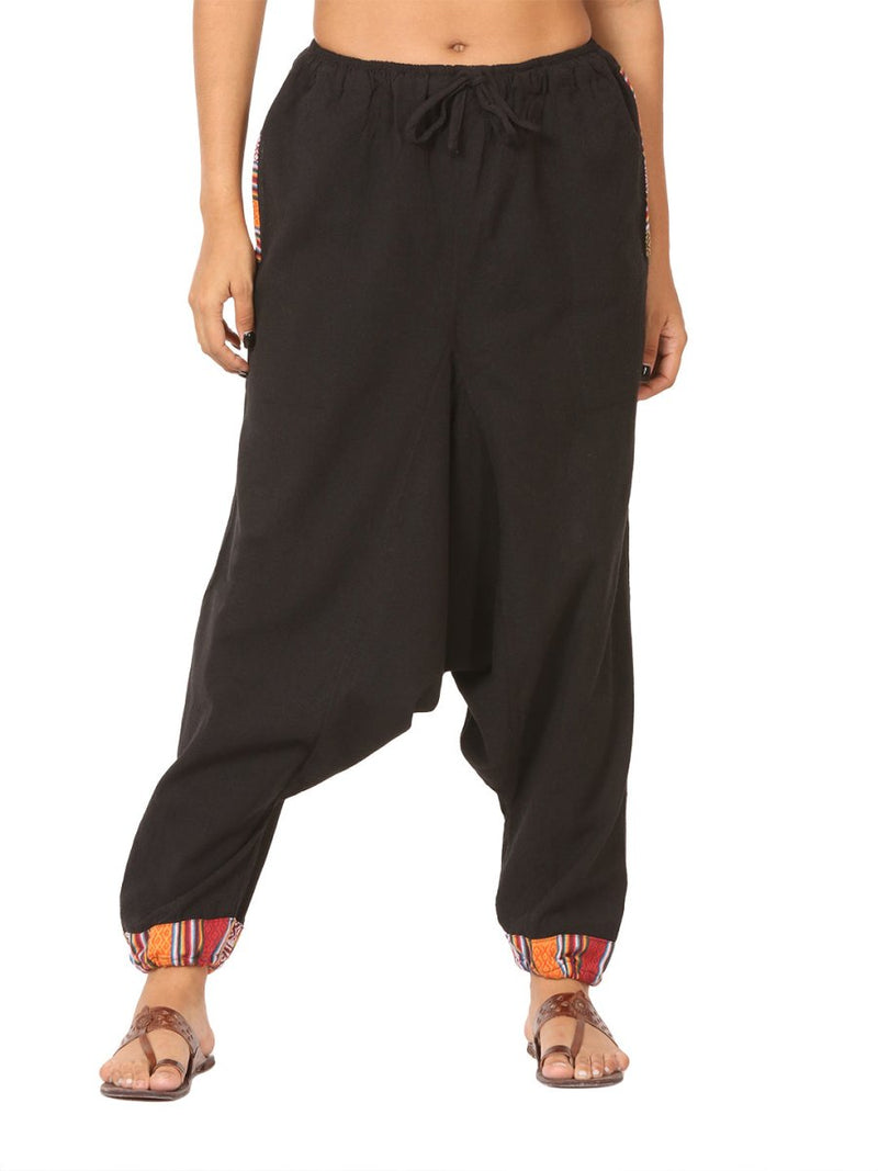 Buy Women's Designer Harem Pants | Black | Fits Waist Size 28" to 36" | Shop Verified Sustainable Womens Pants on Brown Living™