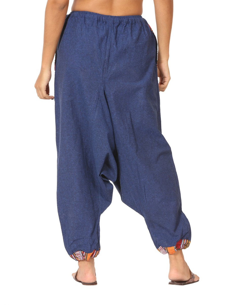 Buy Women's Harem Pants | Dark Blue | Fits Waist Size 28" to 36" | Shop Verified Sustainable Womens Pants on Brown Living™