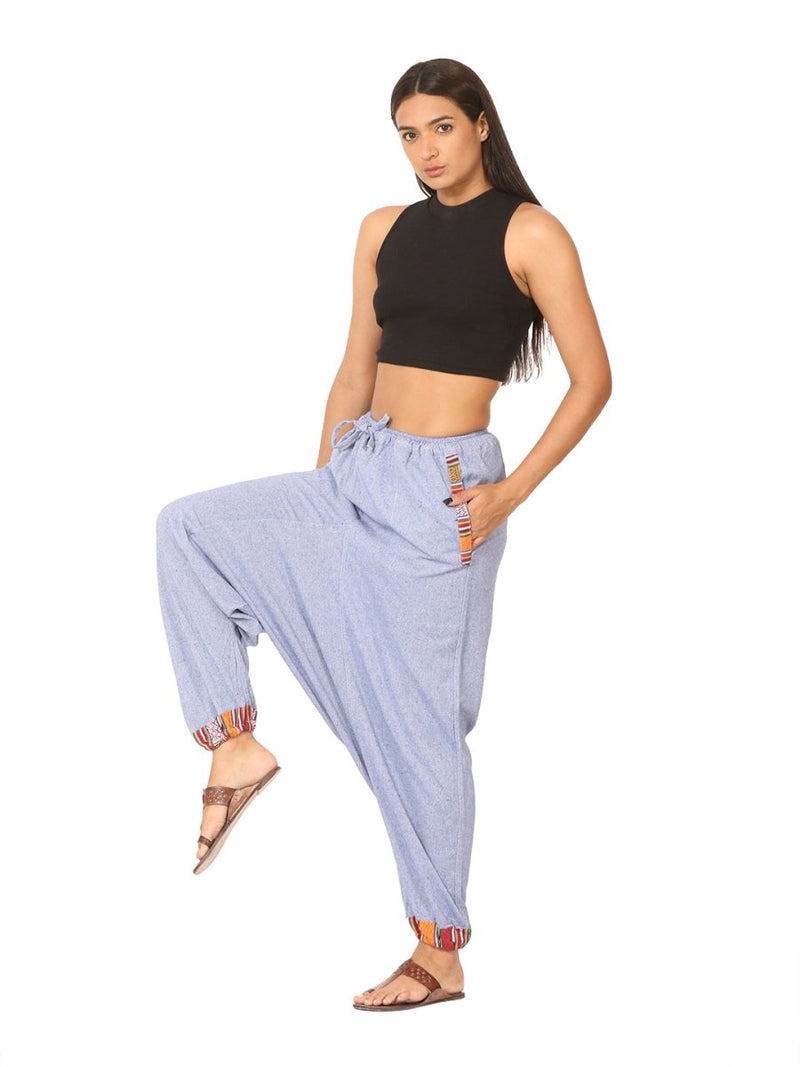 Buy Women's Harem Pants | Lavender Blue | Fits Waist Size 28" to 36" | Shop Verified Sustainable Womens Pants on Brown Living™