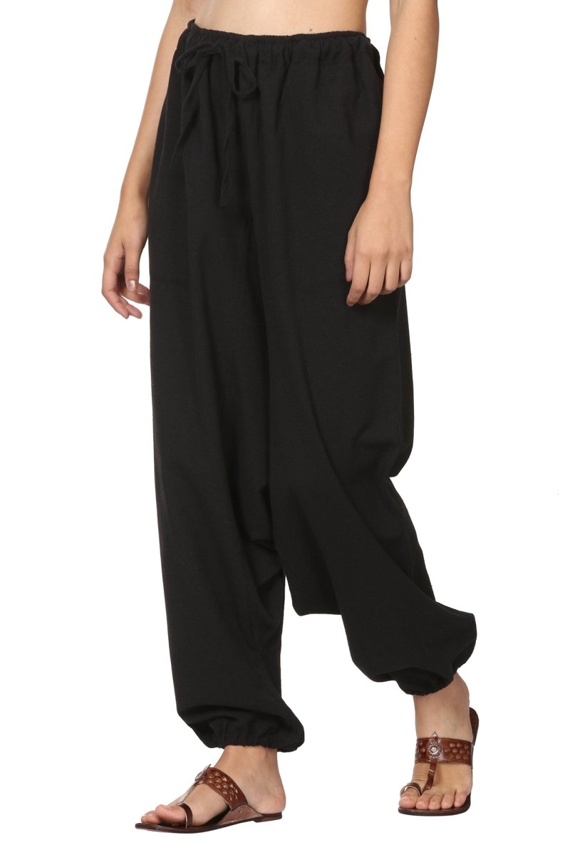 Buy Women's Harem Pant | Black | Fits Waist Size 28" to 36" | Shop Verified Sustainable Womens Pants on Brown Living™