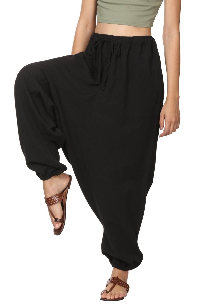 Buy Women's Harem Pant | Black | Fits Waist Size 28" to 36" | Shop Verified Sustainable Womens Pants on Brown Living™