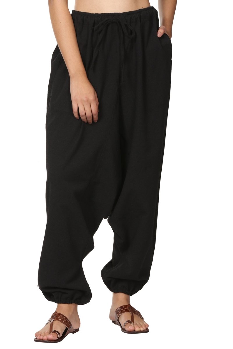 Buy Women's Harem Pant | Black | Fits Waist Size 28" to 36" | Shop Verified Sustainable Womens Pants on Brown Living™