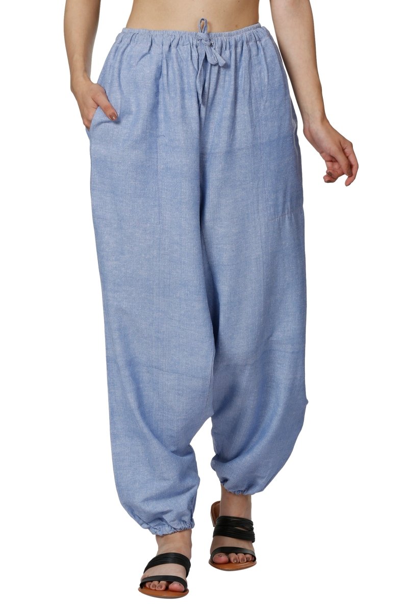 Buy Women's Harem Pants | Lavender Blue | Fits Waist Size 28" to 36" | Shop Verified Sustainable Womens Pyjama on Brown Living™