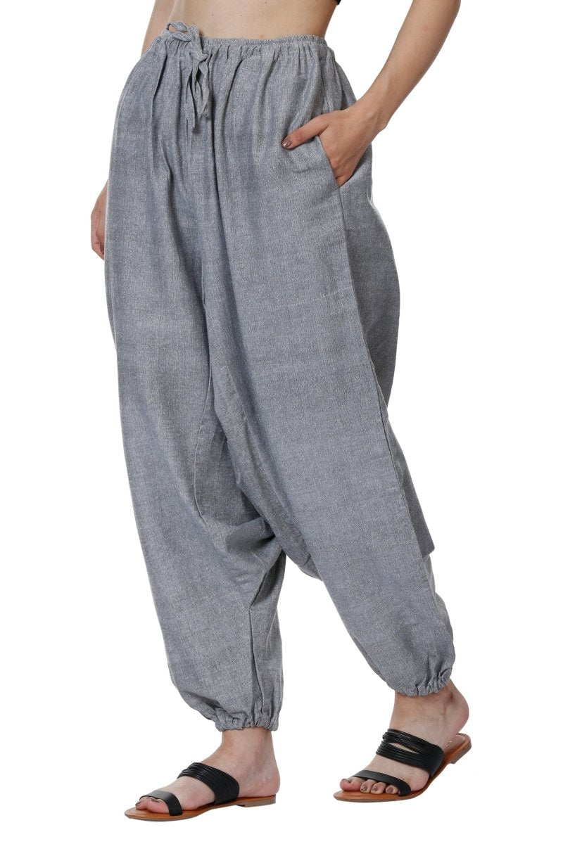 Buy Women's Harem Pants | Grey | Fits Waist Size 28" to 36" | Shop Verified Sustainable Womens Pyjama on Brown Living™