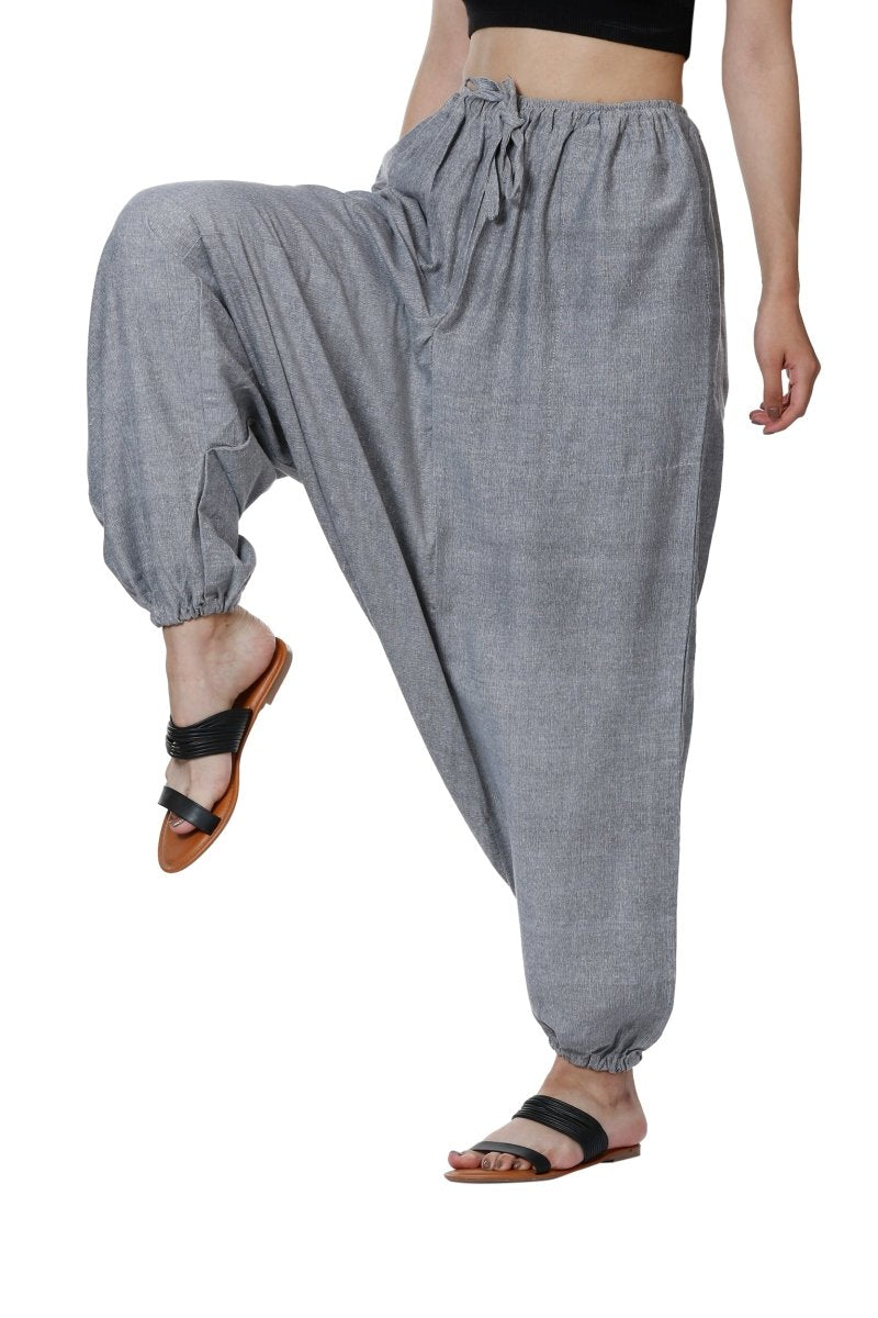 Buy Women's Harem Pants | Grey | Fits Waist Size 28" to 36" | Shop Verified Sustainable Womens Pyjama on Brown Living™