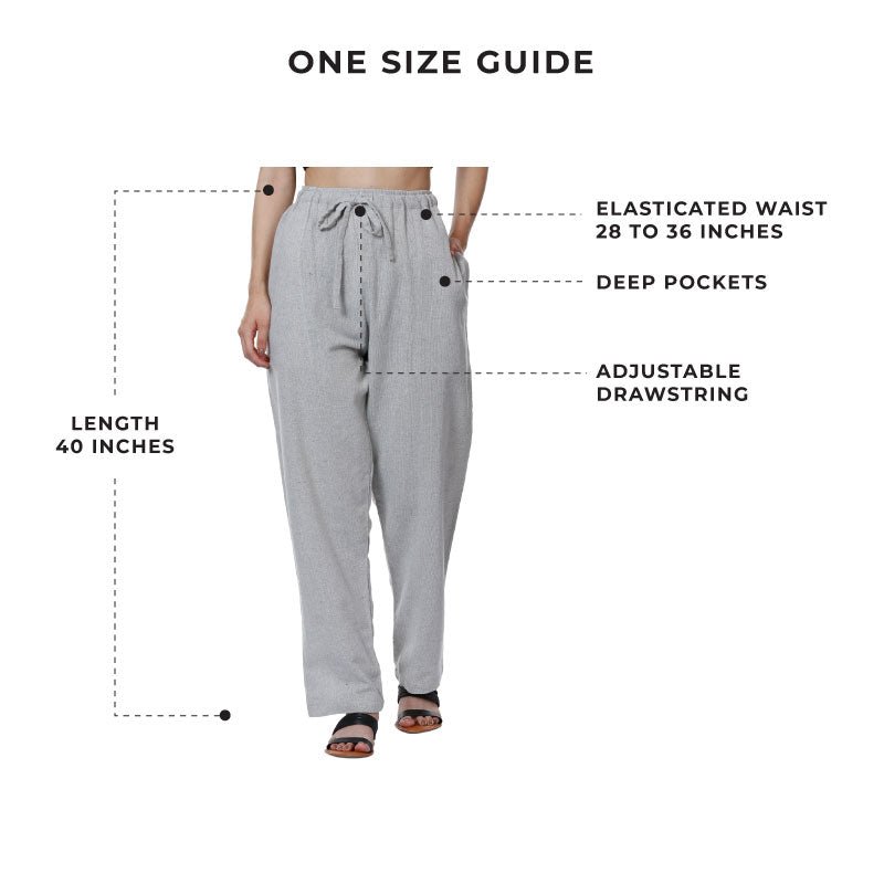 Buy Women's Lounge Pant | Melange Grey | Fits Waist Size 28" to 36" | Shop Verified Sustainable Womens Pants on Brown Living™