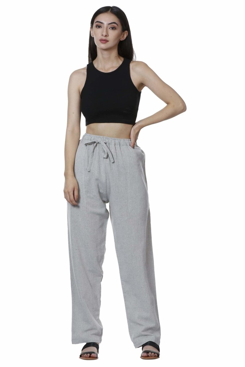 Buy Women's Lounge Pant | Melange Grey | Fits Waist Size 28" to 36" | Shop Verified Sustainable Womens Pants on Brown Living™