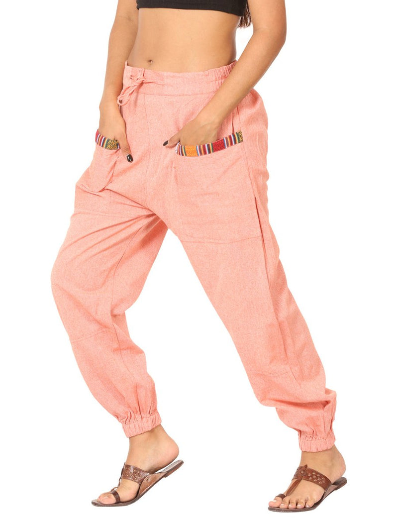 Buy Women's Straight Fit Harem Hopper Pants | Orange | Fits Waist 28" to 38" | Shop Verified Sustainable Womens Pyjama on Brown Living™