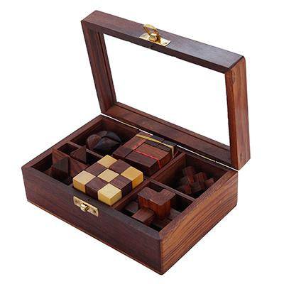 Buy Wooden 3D Puzzle Six in One Game Set for Kids and Adults | Shop Verified Sustainable Learning & Educational Toys on Brown Living™