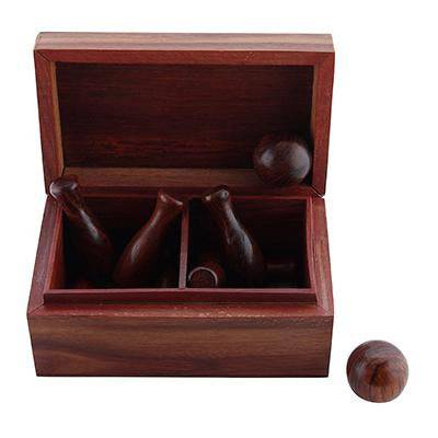 Buy Wooden Bowling Mini Game 12 Bottle with a Ball | Shop Verified Sustainable Learning & Educational Toys on Brown Living™