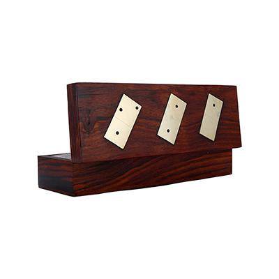 Buy Handcrafted Wooden Domino Box with Dominoes- 8 Inch | Shop Verified Sustainable Learning & Educational Toys on Brown Living™