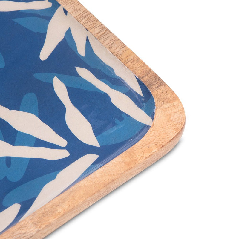 Buy Wooden Indigo Rectangular Platter | Shop Verified Sustainable Trays & Platters on Brown Living™