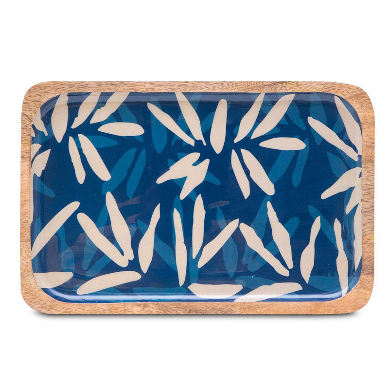 Buy Wooden Indigo Rectangular Platter | Shop Verified Sustainable Trays & Platters on Brown Living™