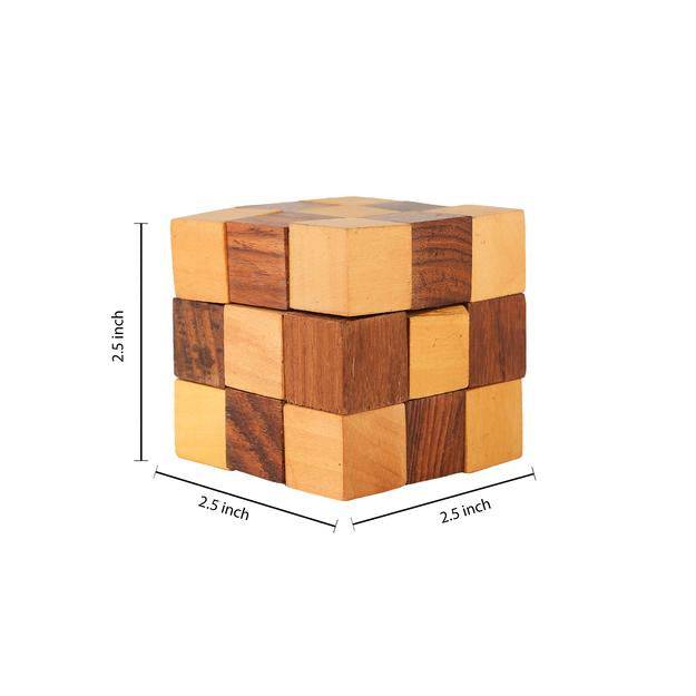 Buy Wooden IQ Teaser Puzzle | Adult Snake Cube (2.5x2.5x2.5-inch) | Shop Verified Sustainable Learning & Educational Toys on Brown Living™