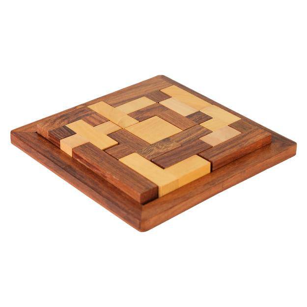 Buy Handmade Wooden Jigsaw Puzzle for Kids- 6.4x6.4x0.7 Inches | Shop Verified Sustainable Learning & Educational Toys on Brown Living™