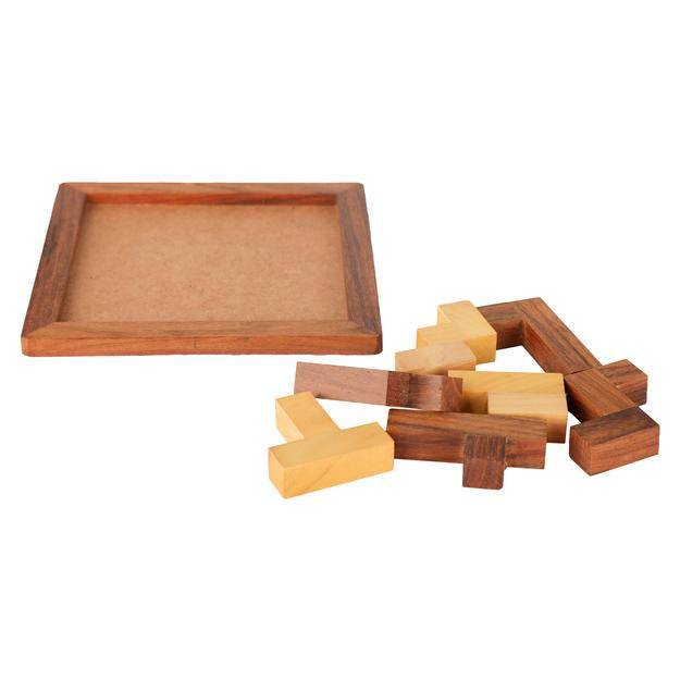 Buy Handmade Wooden Jigsaw Puzzle for Kids- 6.4x6.4x0.7 Inches | Shop Verified Sustainable Learning & Educational Toys on Brown Living™