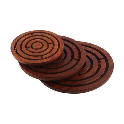 Buy Wooden Labyrinth Board Game Ball in Maze Puzzle Goli Game | Shop Verified Sustainable Learning & Educational Toys on Brown Living™