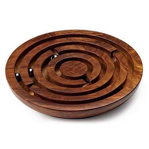 Buy Wooden Labyrinth Board Game Ball in Maze Puzzle Goli Game | Shop Verified Sustainable Learning & Educational Toys on Brown Living™